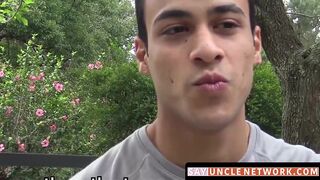 SayUncleNetwork.com - Latino twink's gay sex initiation with raw dick action