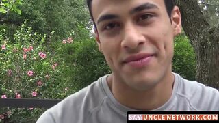 SayUncleNetwork.com - Latino twink's gay sex initiation with raw dick action