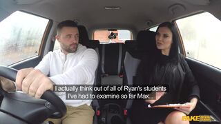 FULL ON Sexual Advances from MILF Examiner distracts Male Student -