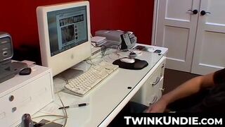 TwinkUndie.com - Joey's undie play and hard cock jerk off solo