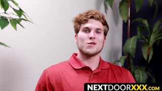 NextDoorXXX.com - Cute twink strokes his hard cock in a solo masturbation scene