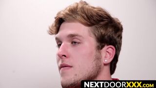 NextDoorXXX.com - Cute twink strokes his hard cock in a solo masturbation scene