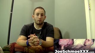 JoeSchmoeXXX.com - Slim straight guy experiments with his first gay blowjob