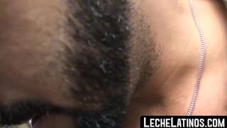 LecheLatinos.com - Handsome hairy Latino barebacked and facialized for cash in a nast