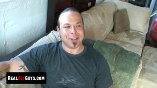 RealAltGuys.com - Nasty dick rider Mike Hawk jerks off his thick cock and ejaculates