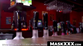 MaskXXX.com - Big cocked muscular hunk bartender's after-hours wanking delight