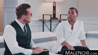 MaleNoir.com - Handsome businessman gets his ass plowed by young hunky black stud har