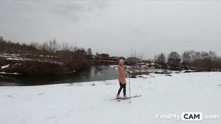 Nude Skiing Solo Female With Tattoos