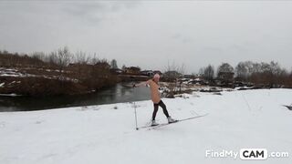 Nude Skiing Solo Female With Tattoos