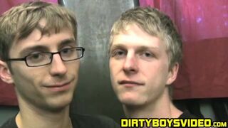 Twinks with big dicks masturbate and blow each other hard