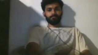 Big-Cock Indian Guy Jerks Off on Webcam