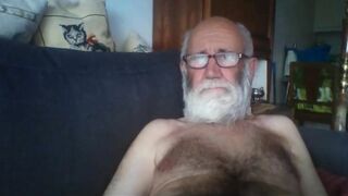 Grandpa Stroking on Webcam