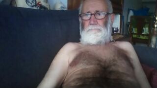 Grandpa Stroking on Webcam