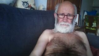 Grandpa Stroking on Webcam