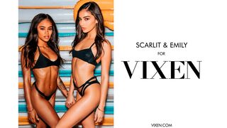 Vixen - Emily Willis and Scarlit Scandal are getting fucked by a white dick