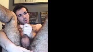 Hairy Hole Fingered by a Horny Hunk