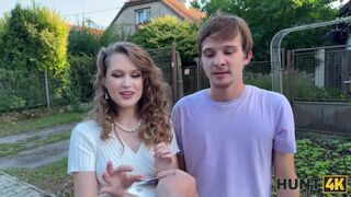 Sweet Una Fairy is not too shy and showed her tits and pussy in public