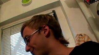 Young amateur is pulling out his dick and masturbates wild