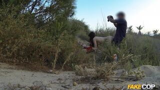 Sweet TEEN gets FUCKED in the ASS by Uniformed Cop on a NUDIST BEACH -