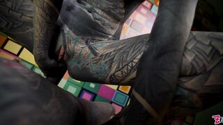 Tattoo couple hard pov anal sex