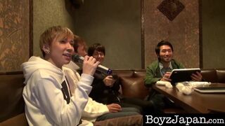 BoyzJapan.com - Asian homosexuals karaoke turns into anal foursome