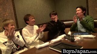 BoyzJapan.com - Asian homosexuals karaoke turns into anal foursome