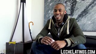 LecheLatinos.com - Muscular young Latino barebacked and fed cum for money in POV