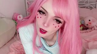 OnlyFans Leaked - Busty Anime Girl Amber Kawaii Slips The Vibrator Into Her Tight Pus