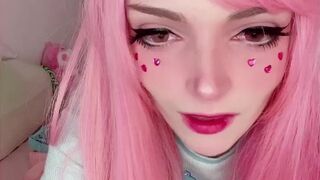 OnlyFans Leaked - Busty Anime Girl Amber Kawaii Slips The Vibrator Into Her Tight Pus