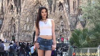 ASIANSEXDIARY Asian Tourist Fucks Big Dick American