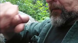 Older Man Sucks Young Cock Outdoors