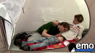 Cute Karel Fox pounded doggystyle after camping trip blowjob