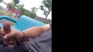 Public Masturbation Caught on Tape