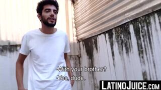 Stepbrothers and Agustin strip down while sharing their cocks with each other