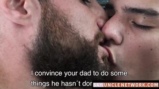 SayUncleNetwork.com - Bearded Latino's rough raw anal penetration by his lovers