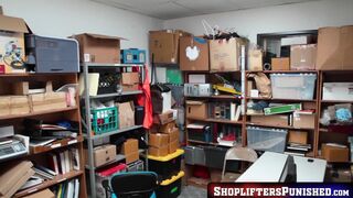 ShopliftersPunished.com - Teen shoplifter Audrey Royal fucked deep and hard by two se