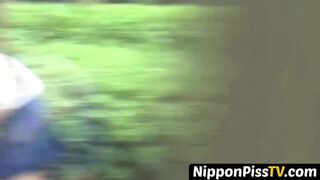 NipponPissTV.com - Naughty Japanese schoolgirl pissing in a public building openly