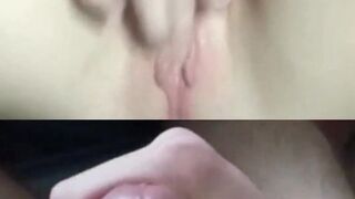 Cumming for a slim teen on video chat