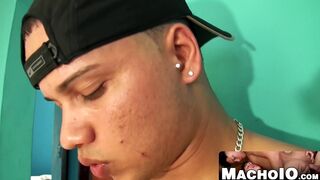 MachoIO.com - Handsome Latino jock strokes and explodes a hot load