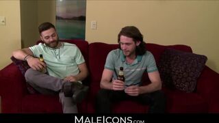 MaleIcons.com - Tipsy Duncan's playful mood leads to sucking Tommy's big, hard cock