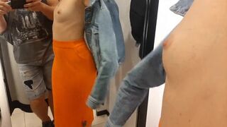 Redhead Babe Asked Me to Watch Her Try On Clothes in Public