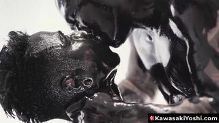 KawasakiYoshi.com - Asian Damian Dragon and Yoshi Kawasaki breed raw splattering oily