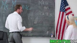 Petite blonde beauty Cleo Vixen enjoys fucking her teacher