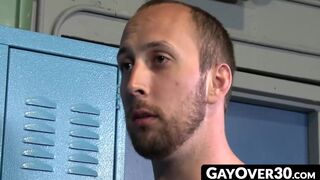 GayOver30.com - Dominant daddy dustin takes charge pounding Jason's ass hard