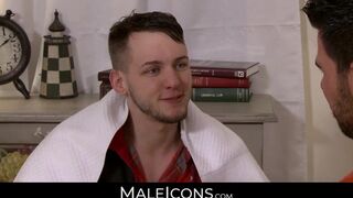 MaleIcons.com - Horny Billy's bedroom antics with Colton's cock hammering relentlessl