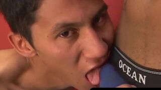 OTBXXX.com - Latin twink enjoys sixty nine foreplay before hard bareback fucking