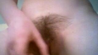 German Amateur's Hairy Masturbation Webcam Show