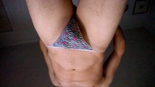 Twink Crossdresser Poses in Panties