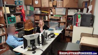 ShopliftersPunished.com - Zoe Parker shoplifter gets her pretty face covered in warm