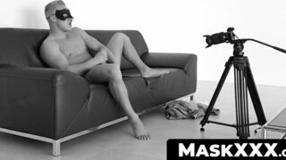 MaskXXX.com - Disguised hunk jacking off his really big cock with ease